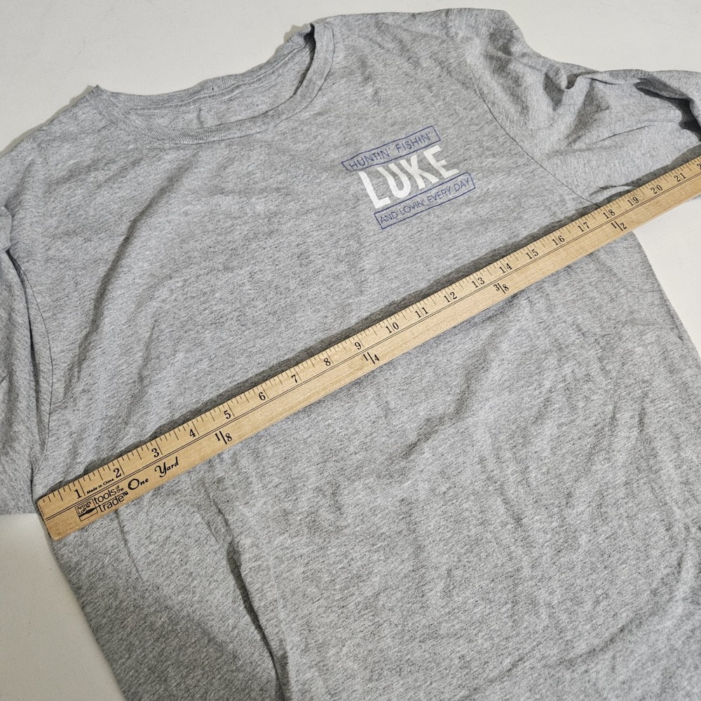 Luke Bryan Huntin Fishin Lovin Every Day Tour Shirt Mens Small Gray Long Sleeve - Picture 3 of 4